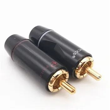 

Pure copper gold-plated lotus head thickened 8.5mm hole RCA lotus plug audio cable welding head