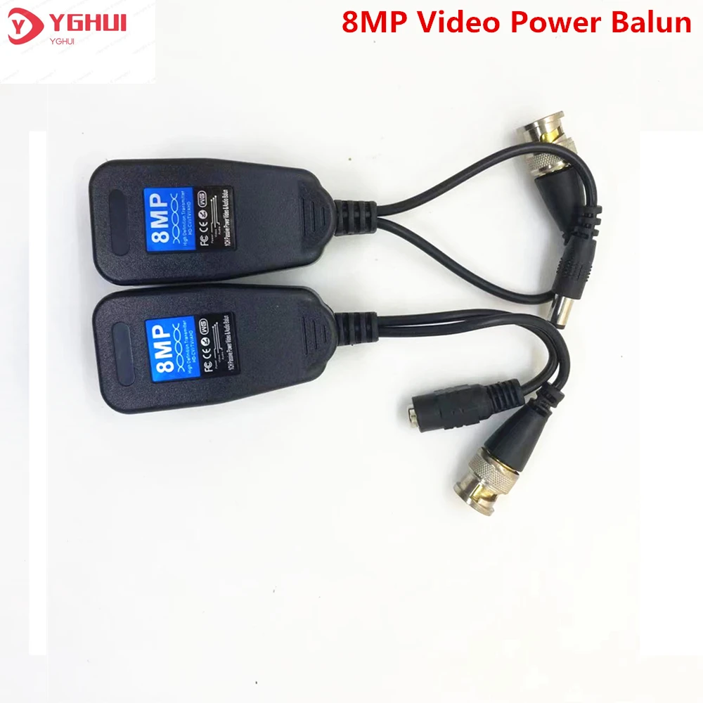 Passive Cctv Coassiale Bnc Power Video Balun 8Mp Ricetrasmettitore Connettori Bnc A Rj45 Per Telecamera Cctv