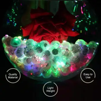 

100pcs Wedding Party Light Lights Decoration Balloon Luminous Small Modeling Ball Flash LED