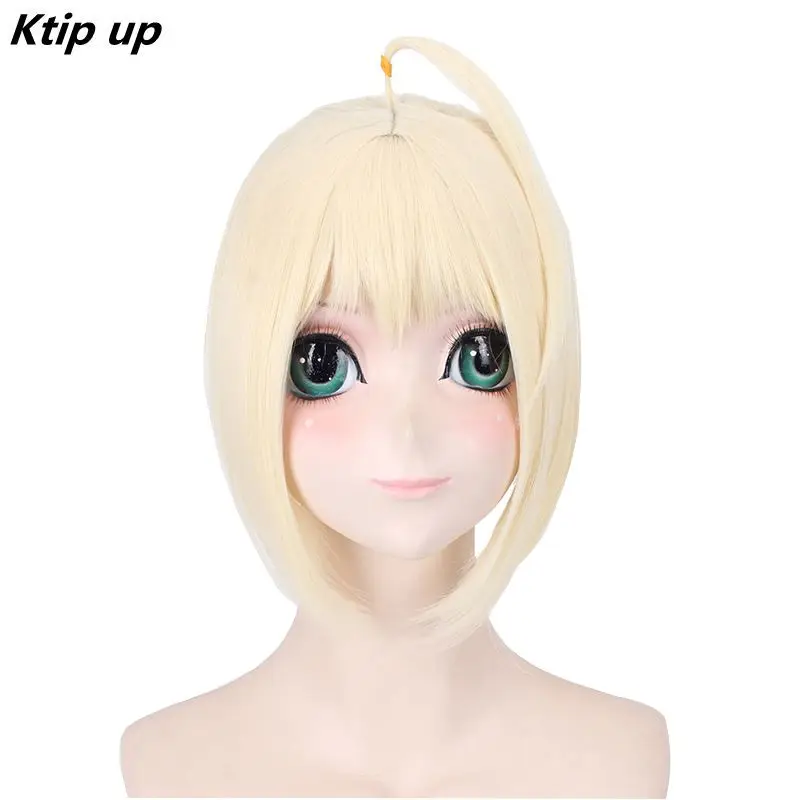 

Ktip Up Alter Saber Wig Fate Grand Order Cosplay Wig Anime Fate Stay Night Cosplay Hair Synthetic Heat Resistant Women Hair Fate