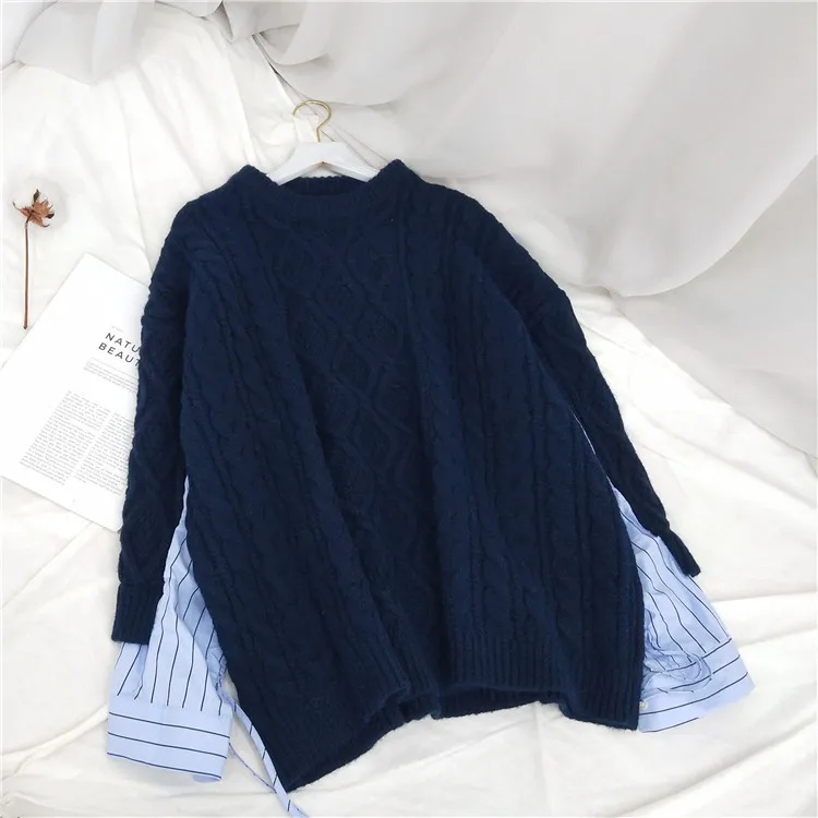 TWOTWINSTYLE Patchwork Denim Windbreaker For Women