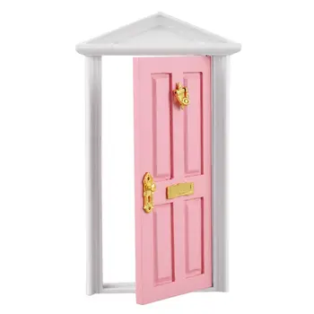 

Miniature Doll Houses Games Toys Wooden Door with Hardware