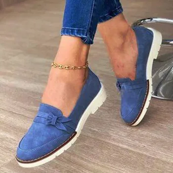 

Women Moccasins Women's Flats Suede Artificial leather Shoes Woman New Spring Autumn Lady Loafers Slip On Female Flat Shoes