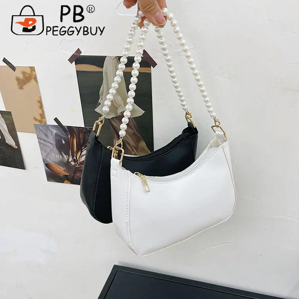 Women Underarm Bags Solid Ladies Handbags Soft PU Leather Fashion