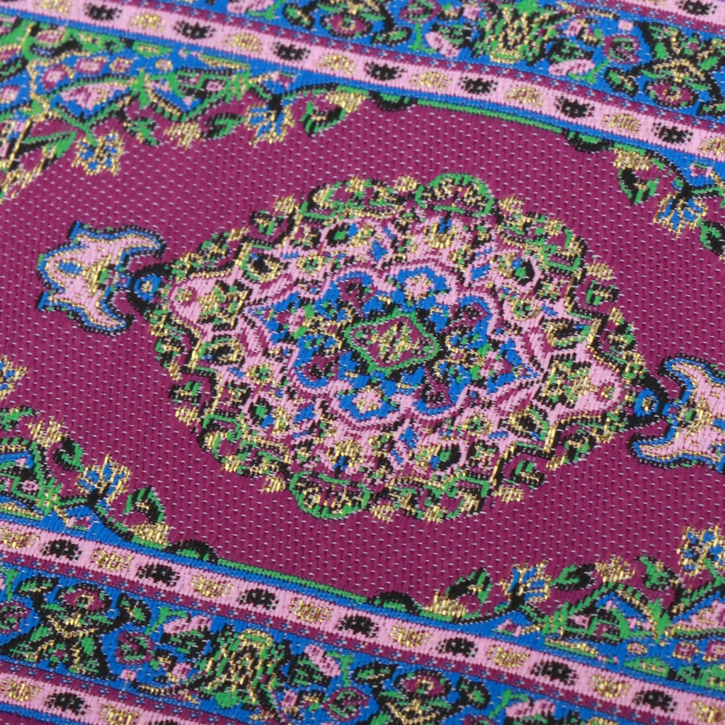 Handmade Miniature Flooring Carpet Embroidery Rug Toys for 1:12 Scale Dollhouse Decor - Purple