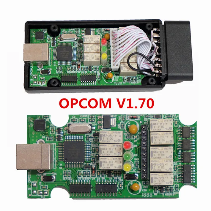 Высококачественный Топ opcom Op com PIC18F458 чип Авто прибор для диагностики для op- el Op-com V1.99 супер сканер ft232rl чип ftdi - Цвет: opcom 1.70