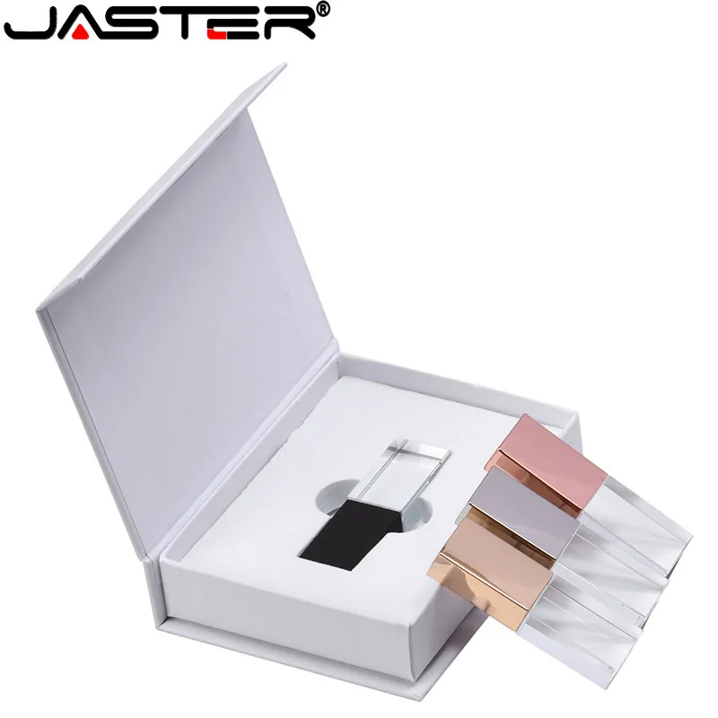 JASTER (10 шт. бесплатный логотип) Новый розовый Золотой кристаллический usb с коробкой