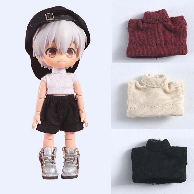 Doll Clothes Doll Clothes Accessories Doll Accessories ob11 Baby Clothes Wild Sleeveless T-shirt Doll Clothes Vest gsc Element Molly Doll yunnai 1 / 12bjd Accessories