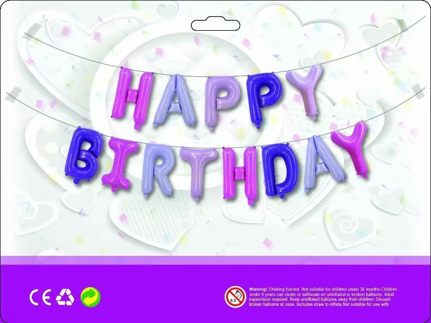 Birthday Happy Balloon Creative Aluminum Film Aluminum Foil Birthday Party Balloon Combo HAPPY Birthday Balloon