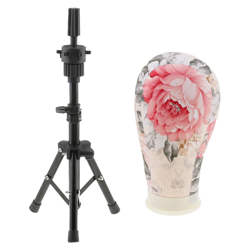 Mannequin Head for Wigs Making Display 22 inch, with Adjustable Tripod Stand Holder