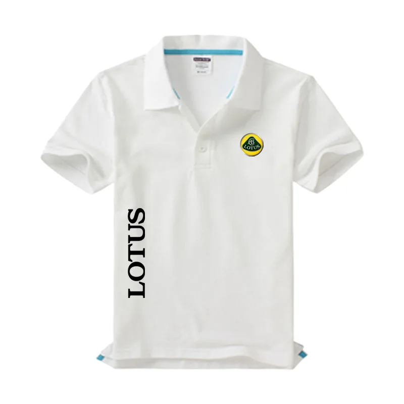 Новинка LOTUS logo Мужская рубашка поло высокого качества Мужская хлопковая рубашка с коротким рукавом Бренды майки