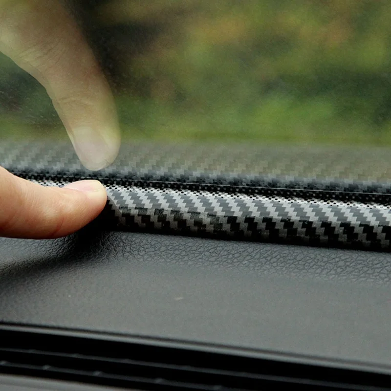 

1.6M Car Universal Carbon Fiber Dashboard Edges Gaps Sealing Strip Front Windshield Gap Filling Strips Car Interior Trim Parts