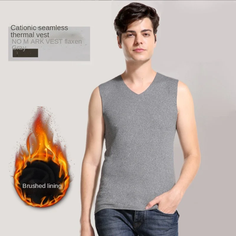 HOT SALE 2022 New Thermal Underwear Mens Thermal Underwear Tops Men Autumn Winter Shirt Warm Vest Size L-XXXXL