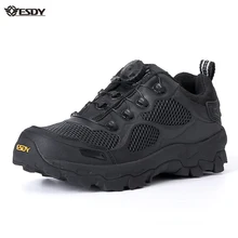 ESDY Military Tactics Shoes Men Breathable BOA Lacing System Combat Antiskid Boots Outdoor Army Camping Climbing Hiking Sneakers