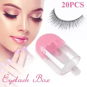 

20PCS Wholesale Unique Clear Ice Cream Eyelash Packaging Case Lollipop Candy Colored Lash Storage Container Boxes Bulk