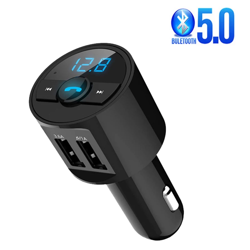зарядное устройство Bluetooth 5 0 FM передатчик Быстрая QC 3 Автомобильное зарядка для