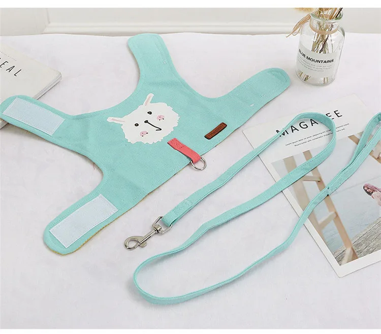 Cat Dog Adjustable Harness Vest Dog Mesh Harness Pets Walking Lead Leash Puppy Cat Vest Harness Collar Small Medium Supplies