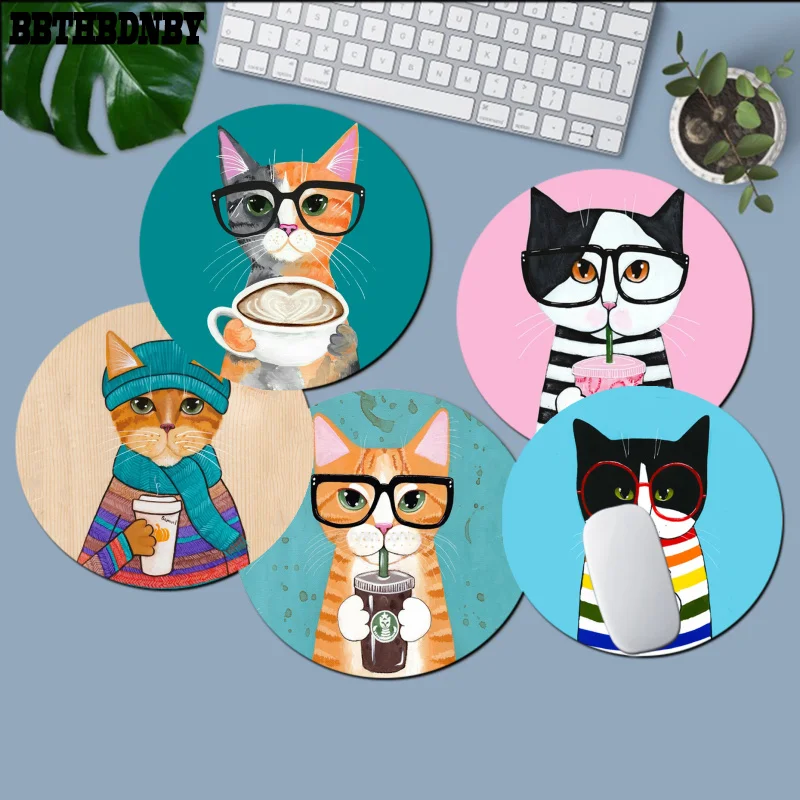 Cute Coffee Milk Drink Bottle Cat Soft Rubber Tappetino Per Mouse Da Gioco Professionale Tappetino Per Mouse Da Gioco Per Pc Laptop Notebook