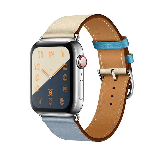 Ремешок кожаный для Apple Watch Band 42 мм 38 браслет iWatch 4 3 2 1 40 44 разные цвета|Ремешки