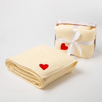 

Baby gift towel "Baby Ya" 100x150 cm, milk color, 340 g / m2
