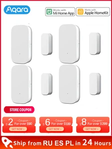 Датчик открытия окон и дверей Aqara Zigbee, Беспроводной сенсор для умного дома, работает с Mijia Gateway Mi Home HomeKit