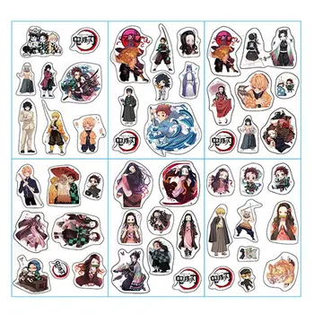

6 sheets/lot Anime Stickers Demon Slayer:Kimetsu no Yaiba Sticker Toy For Motorcycle Skateboard Guitar