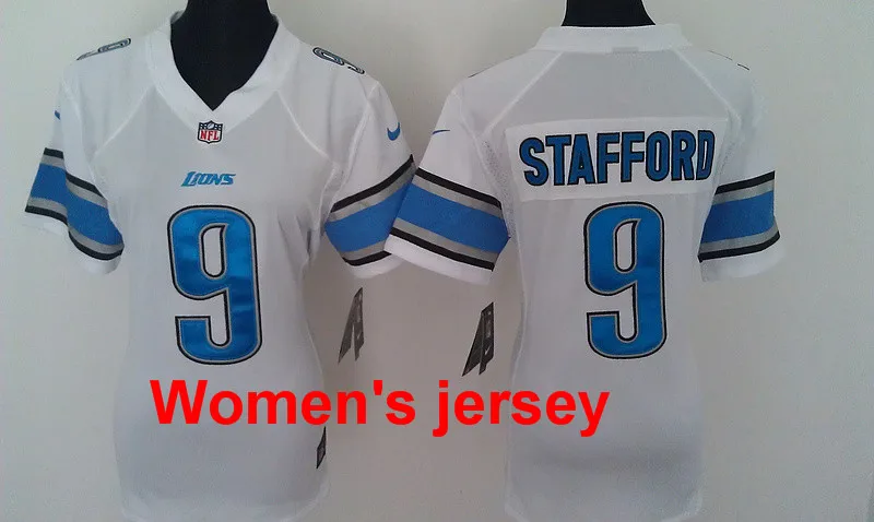 Зеленый A+++ для женщин и девушек все сшитые Detroit s ladies 9 Matthew Stafford 21 Ameer Abdullah 81 Кельвин Джонсон Вышивка Логотипы Джерси - Цвет: Зеленый