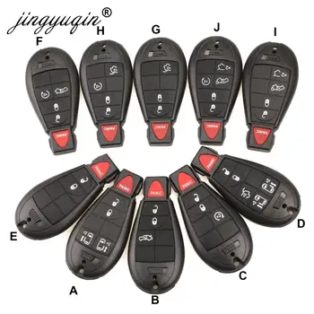 Keyforkess 10pcs Auto Chiave A Distanza Borsette per Chrysler Town & Country Fit Jeep Dodge Magnum Durango 2/3/4/5/6/7 Bottoni Caso Chiave Fob