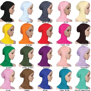 

10 Soft Scarf Muslim Full Cover Inner Women Hijab Bone Bonnet Cap Islamic Underscarf Neck Head Bonnet Hat Islamic Head Wear