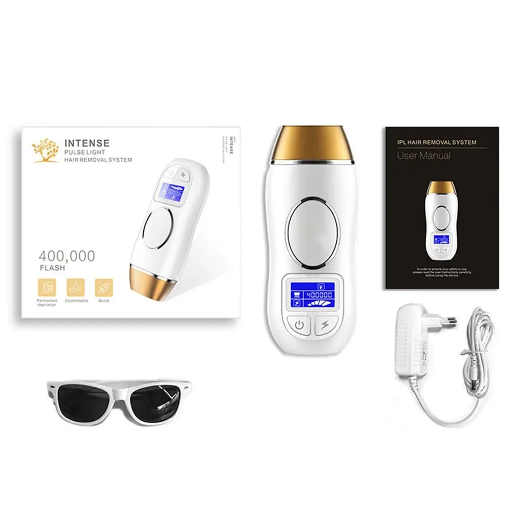 

IPL Laser Epilator Permanent Hair Removal LCD Display depilador a laser Bikini Trimmer Photoepilator 400K Outbreaks Newest