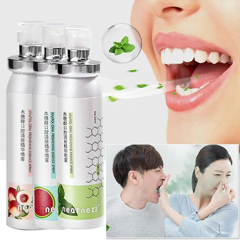 Breath Freshener Spray Honey Peach Mint Flavor Breath Bad Spray Male