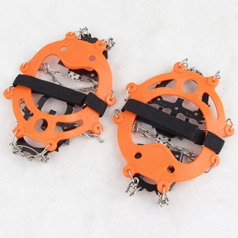 BEAU-Crampons 12 зубьев противоскользящие ледяные снежные тяговые бутсы кошки ледяные снежные захваты шипы для обуви зимние Нескользящие кошки