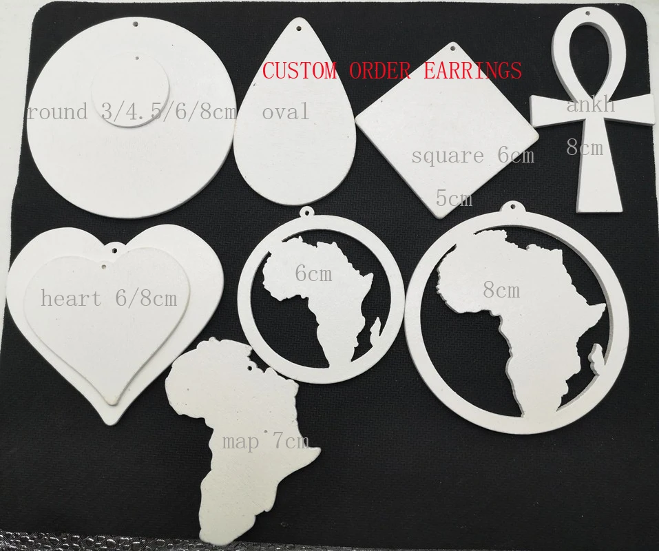 

Free Shipping! 25pairs/lot Custom order personized wholesale order earrings wooden