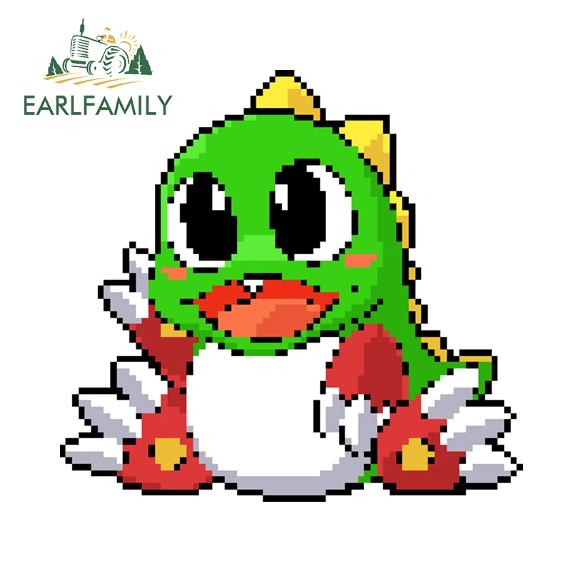 Earlfamily 13Cm X 12.2Cm Per Bubble Bobble Pixel Adesivi E Decalcomanie Per Auto In Vinile Car Wrap Frigorifero Impermeabile Stampa Decor