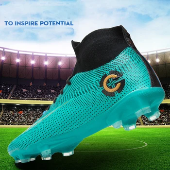 

Men women kids soccer Breathable Chuteira Futebol High Quality Cheap Men Soccer Shoes Superfly Original TF Kids Football Boots