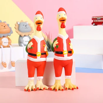 

2020 Christmas Toy For Dogs Cats Puppy Screaming Chicken Squeeze Sound Toy Pets Dog Cats Toys Dogs Molar Chew Toys Pet Supplies