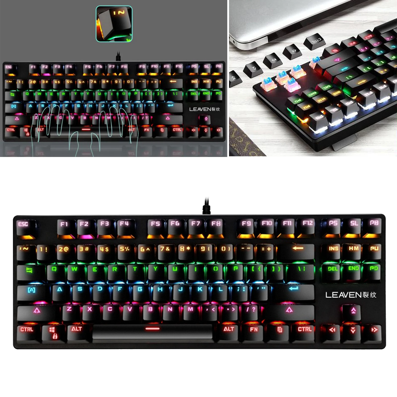 Механическая игровая клавиатура K550 проводная с RGB-светодисветодиодный и