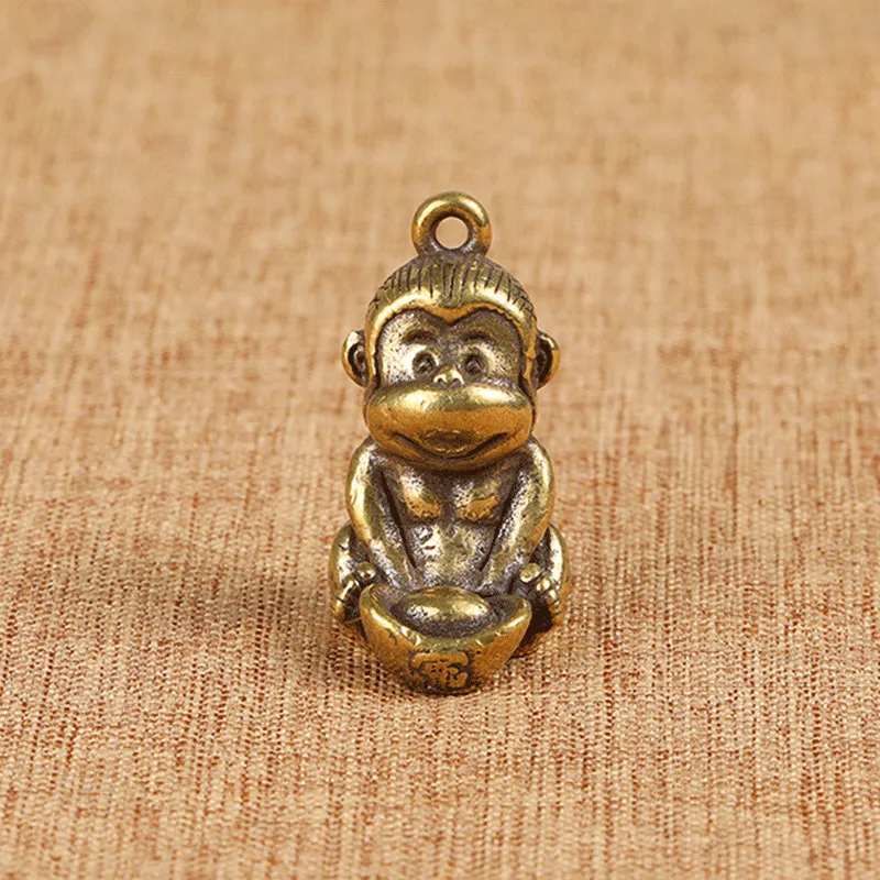 cute monkey brass pendant (8)