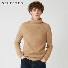 Отборные с высоким воротом несколько цветов Водолазка трикотажные пуловеры мужской шерстяной свитер | 418425533