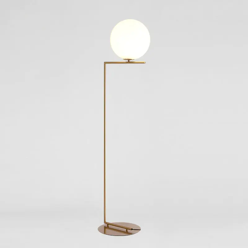 Креативные простые напольные светильники стеклянный шар стоячая лампа Золотой