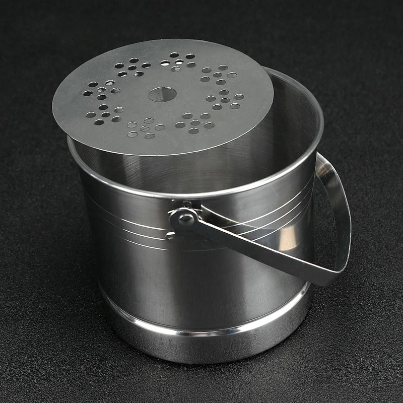1.5L Stainless Steel Ice Bucket Wine Champagne with Strainer & Ice Tong