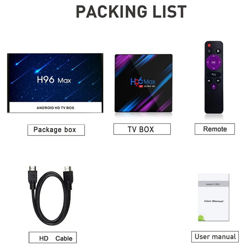 Android 9.0 H96 Max Tv Box Ram Ram Rockchip Rk3318 Quad Core 2.4G/5G Wifi 2.65Hz Bt4.0 Media Player(Eu Plug) Android 9.0 H96 Max Tv Box Ram Ram Rockchip Rk3318 Quad Core 2.4G/5G Wifi 2.65Hz Bt4.0 Media Player(Eu Plug)