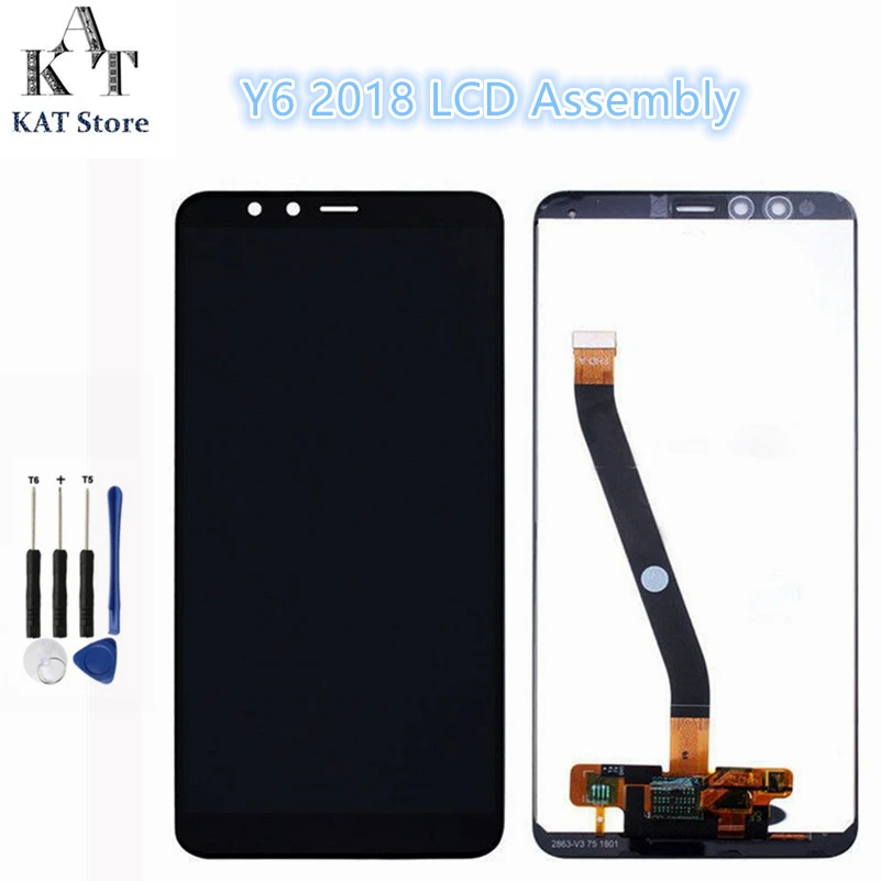Замена ЖК-экрана KAT для Huawei Y6 2018 ЖК-дисплей сенсорный экран гарантия качества |