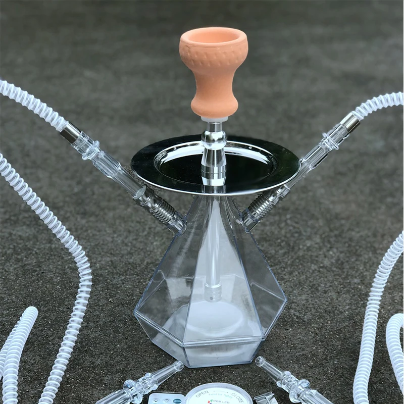 ZQBXJDW акрил кальян набор чашка с светодиодный светильник/Цветные ПВХ прозрачный