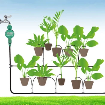 

25M Garden Irrigation Drip Pipe Micro Tubes Hoses Line Drippers System PVC