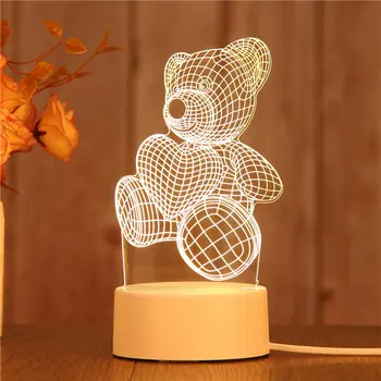 

3D Plate LED Lamp Creative 3D LED Night Lights Novelty Illusion Night Lamp 3D Illusion Table Lamp For Home Decorative