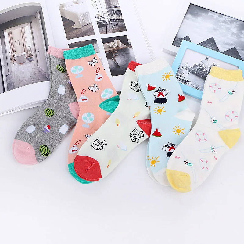 

Jeseca Cartoon Cute Japanese Kawaii Girls Socks Women Harajuku Vintage Streetwear Sock Autumn Winter Thick Warm Christmas Sock