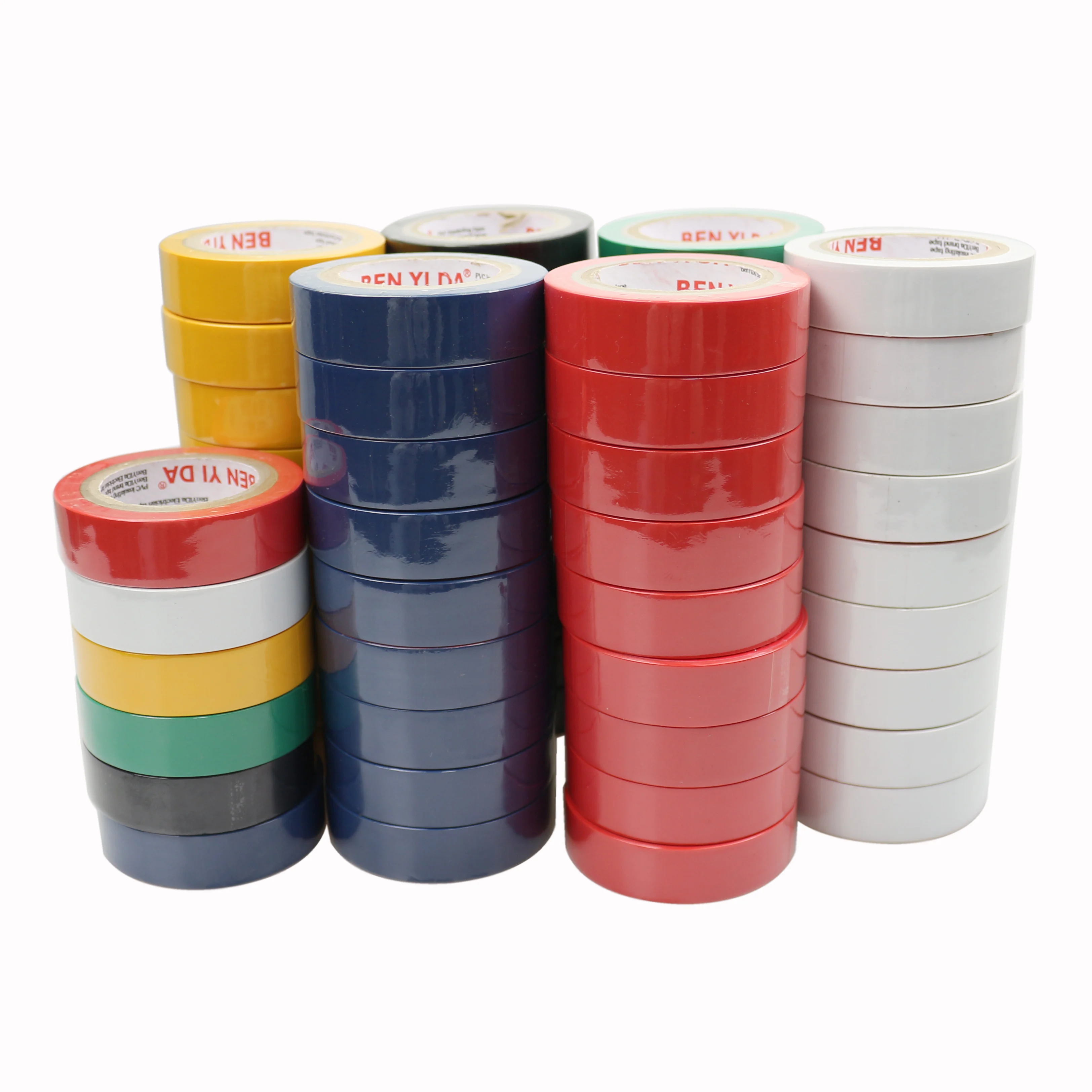 

10pcs Color electrical tape PVC wear-resistant flame retardant lead-free electrical insulation tape waterproof tube color tape