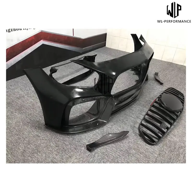 Высокое качество карбоновое волокно/FRP upainted GT GTS AMG передний бампер для автомобильного стайлинга для Mercedes-Benz GT GTS AMG комплект кузова автомобиля