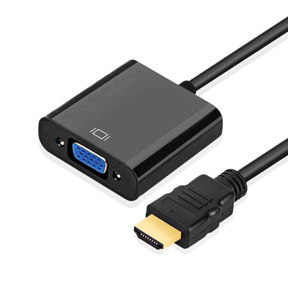 HDMI 호환 VGA 어댑터 케이블 남성 Famale 변환기 PS4 1080P 디지털 아날로그 비디오 오디오 PC 노트북 태블릿